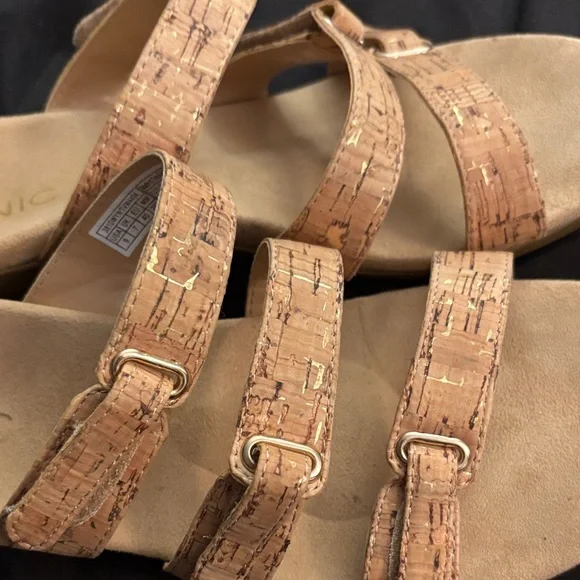 Vionic Women's Cork Strap Wedge Sandals - Picture 3 of 5